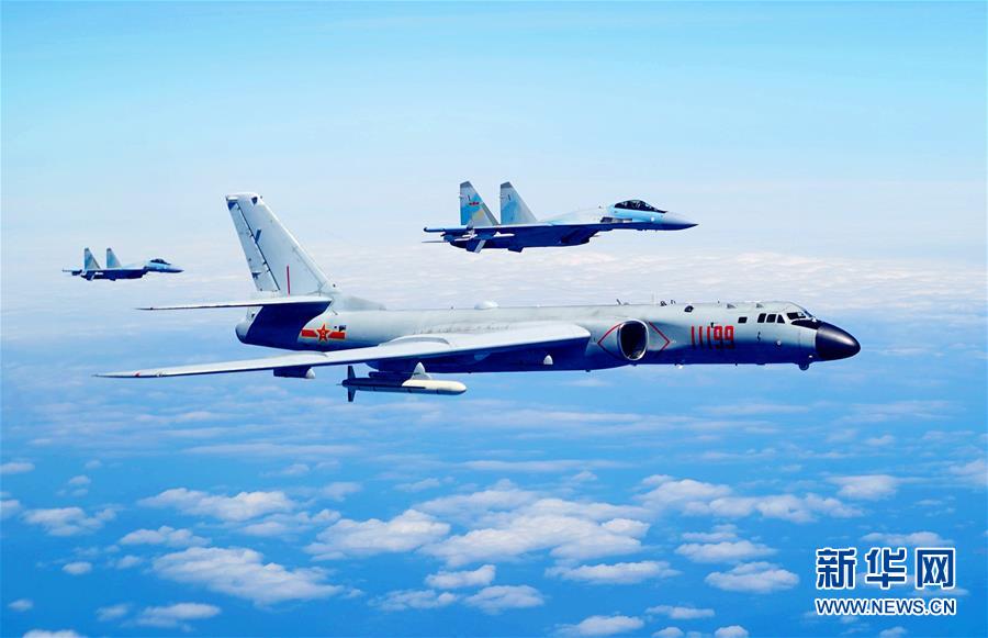 （圖文互動）（1）空軍發(fā)布宣傳片展現(xiàn)殲-20、蘇-35、轟-6K海上新航跡