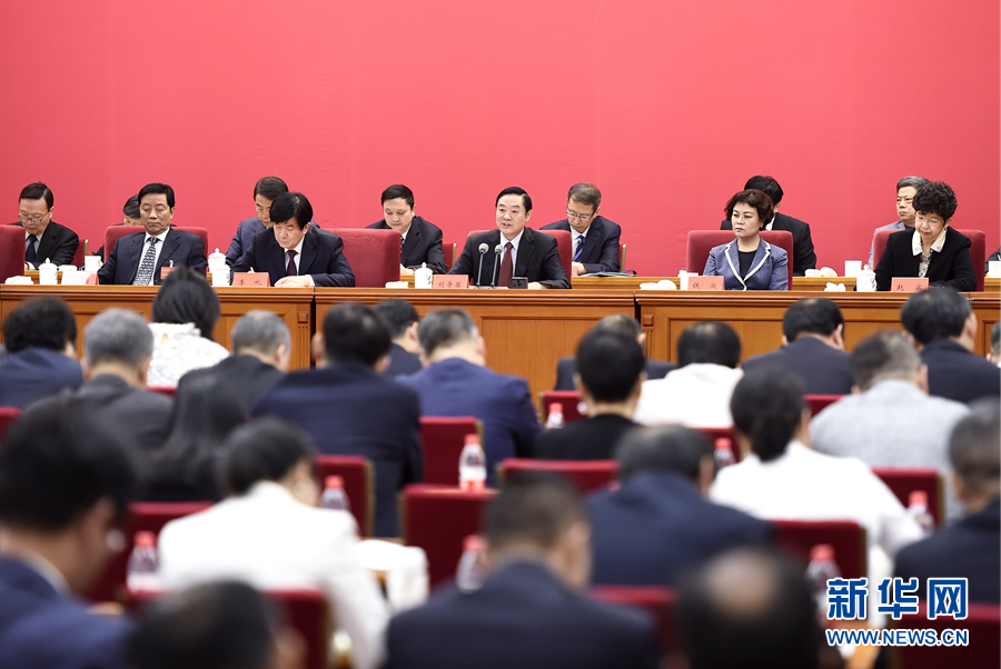 9月20日，中國電視藝術(shù)家協(xié)會第六次全國代表大會在北京召開。中共中央政治局委員、中央書記處書記、中宣部部長劉奇葆出席開幕式并講話。新華社記者 燕雁 攝