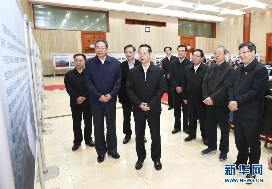 1月9日至10日，國務(wù)院副總理張高麗在安徽調(diào)研推動長江經(jīng)濟(jì)帶發(fā)展工作。這是1月10日，張高麗主持召開推動長江經(jīng)濟(jì)帶發(fā)展工作會議前聽取介紹。新華社記者 龐興雷 攝