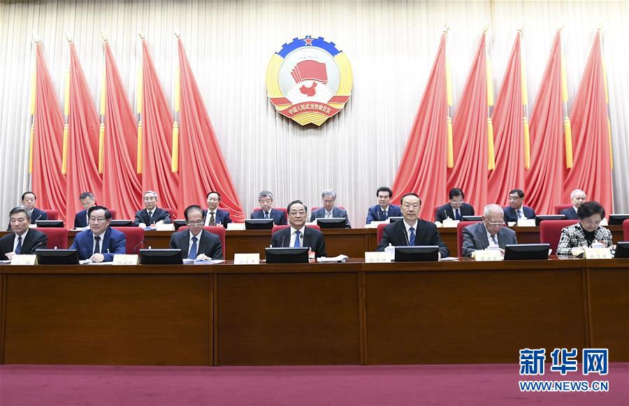 1月22日，政協(xié)第十二屆全國委員會常務(wù)委員會第二十四次會議在北京開幕。全國政協(xié)主席俞正聲出席開幕會。 新華社記者 燕雁 攝