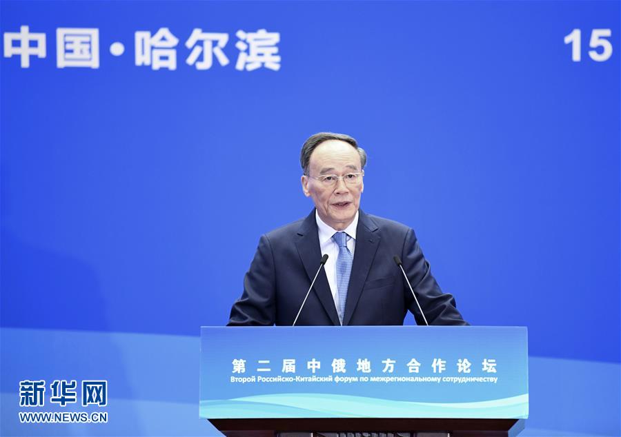 （時(shí)政）王岐山出席第六屆中國－俄羅斯博覽會
