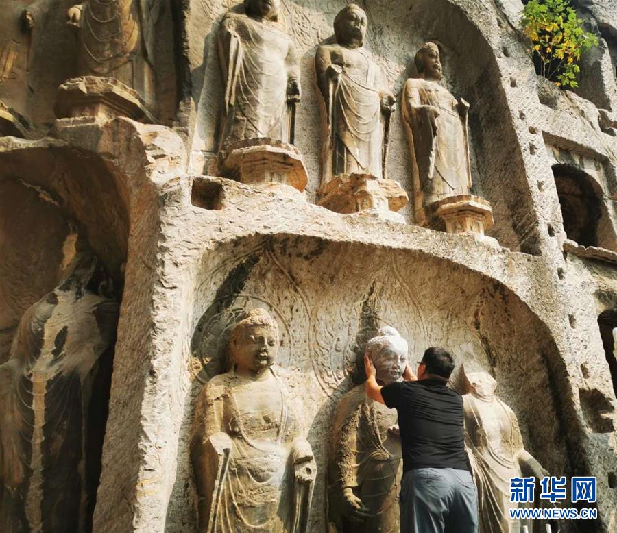 （圖文互動(dòng)）（4）合體了，龍門(mén)石窟流散佛首首次實(shí)現(xiàn)&ldquo;數(shù)字復(fù)位&rdquo;
