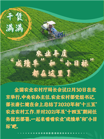 干貨滿(mǎn)滿(mǎn)！農(nóng)業(yè)年度“成績(jī)單”和“小目標(biāo)”都在這里了