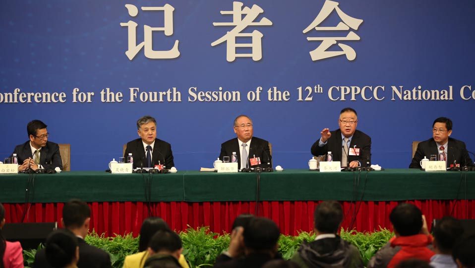 解振華、秦大河、吳曉青、胡存智、白巖松答記者問