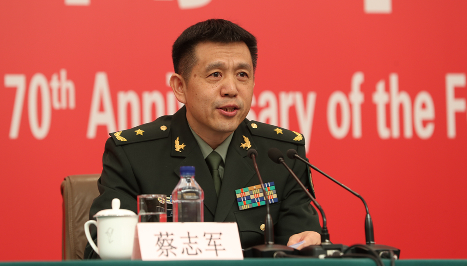 閱兵領(lǐng)導(dǎo)小組辦公室副主任、中央軍委聯(lián)合參謀部作戰(zhàn)局副局長蔡志軍