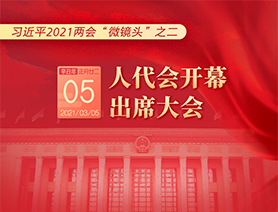 習(xí)近平2021兩會“微鏡頭”之二：3月5日 人代會開幕，出席大會