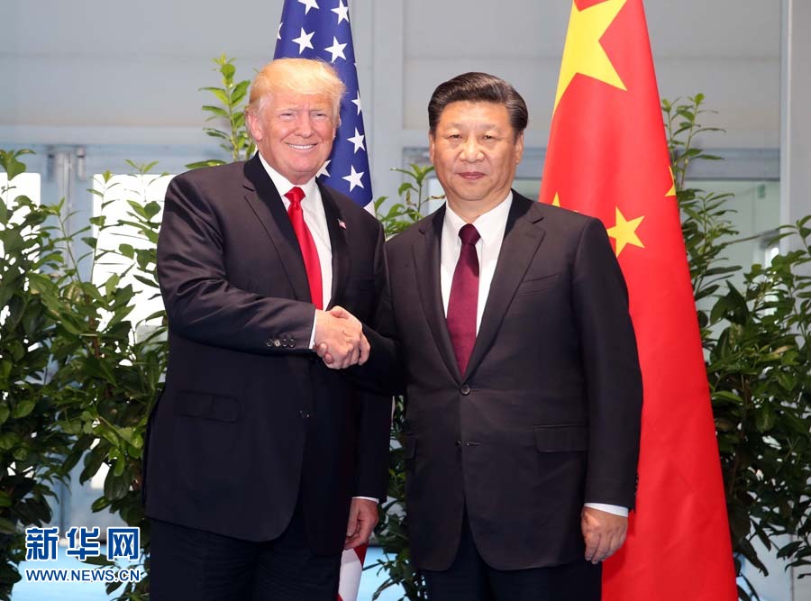 7月8日，國家主席習近平在二十國集團領導人漢堡峰會閉幕后會見美國總統(tǒng)特朗普，就中美關系及共同關心的重大國際和地區(qū)問題深入交換意見。新華社記者 姚大偉 攝
