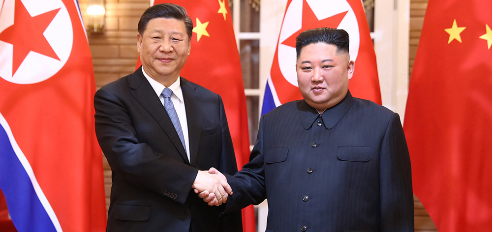 習近平同朝鮮勞動黨委員長、國務委員會委員長金正恩舉行會談