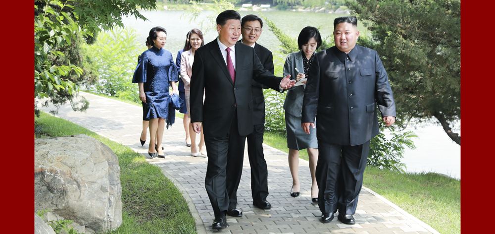 習近平會見朝鮮勞動黨委員長、國務委員會委員長金正恩